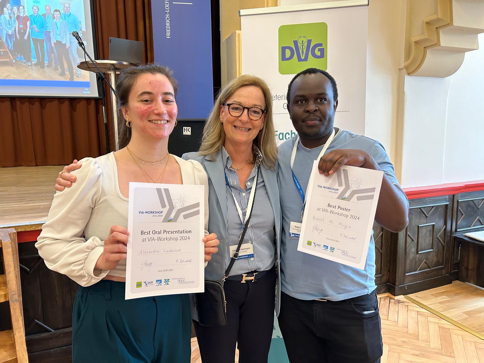 from left to right: Alexandra Laubschat, Susanne Hartmann, Robert M. Mugo